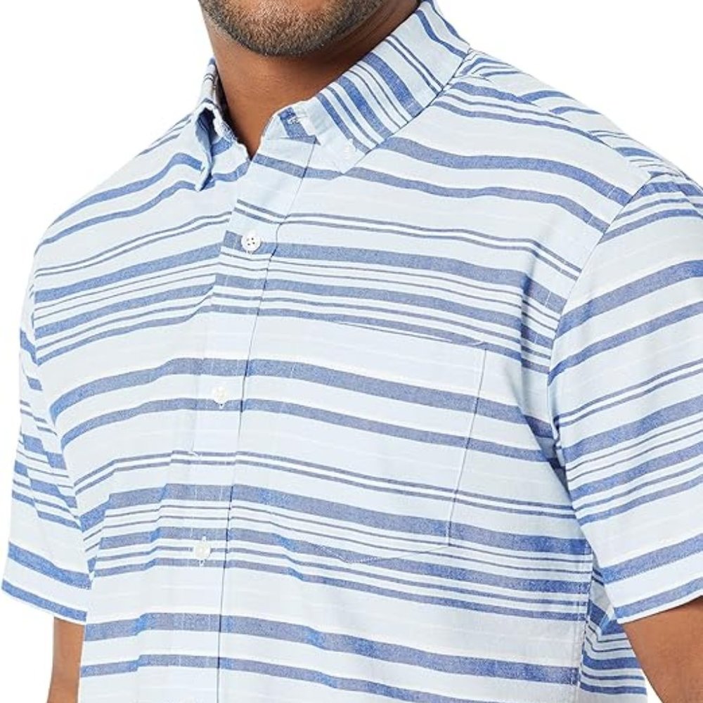 NEW Men's Regular-Fit Short-Sleeve Pocket Oxford Shirt